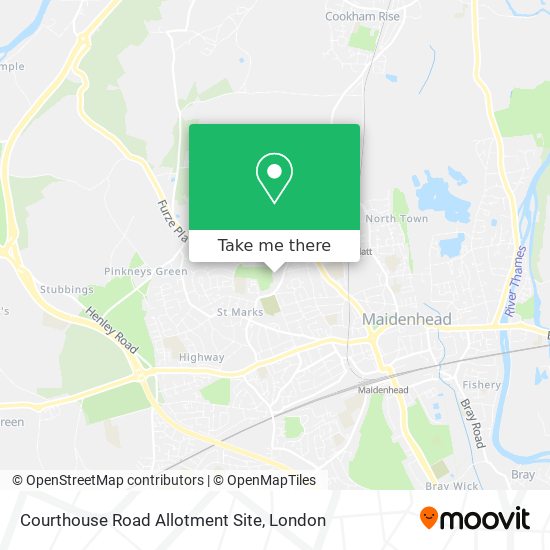 Courthouse Road Allotment Site map
