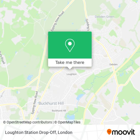 Loughton Station Drop-Off map