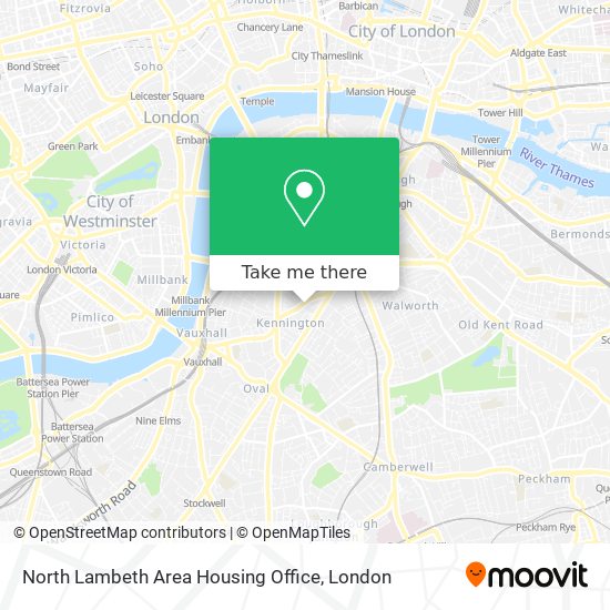 North Lambeth Area Housing Office map