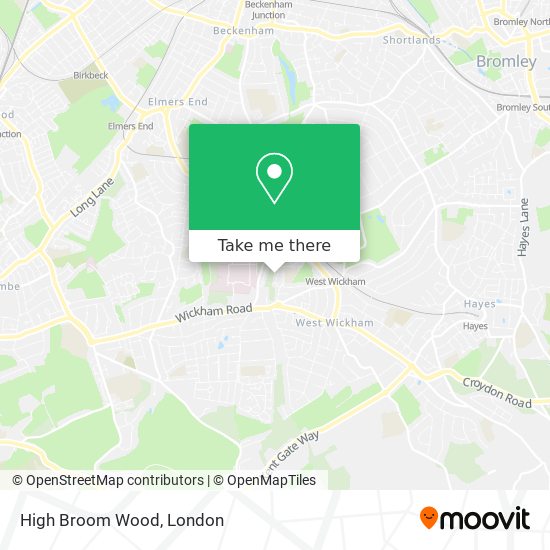 High Broom Wood map