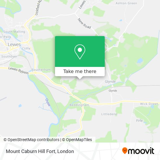 Mount Caburn Hill Fort map