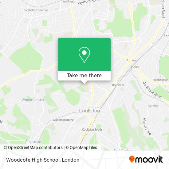 Woodcote High School map