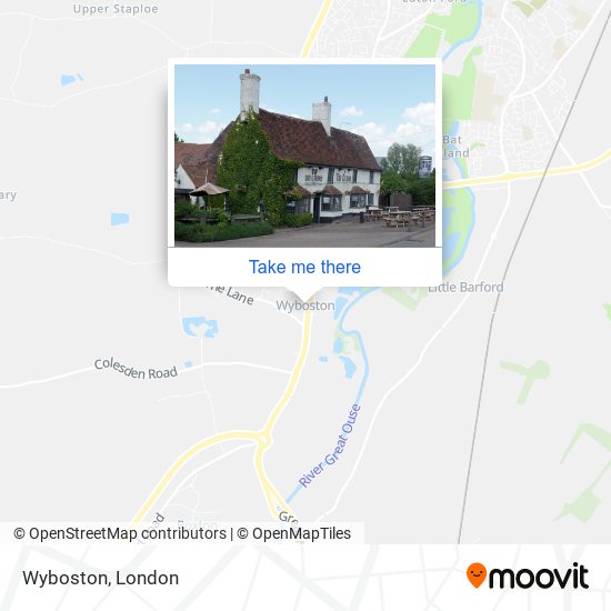 Wyboston map