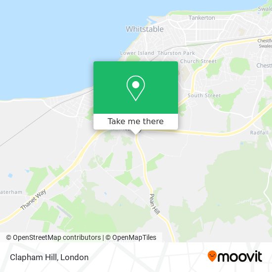 Clapham Hill map