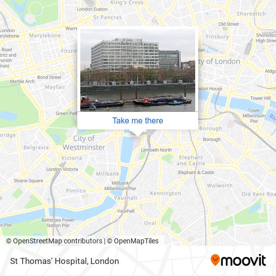 St Thomas' Hospital map