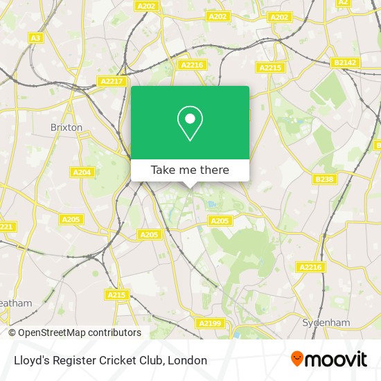 Lloyd's Register Cricket Club map