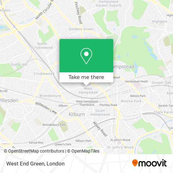 West End Green map