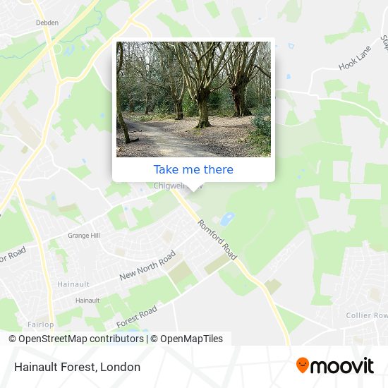 Hainault Forest map