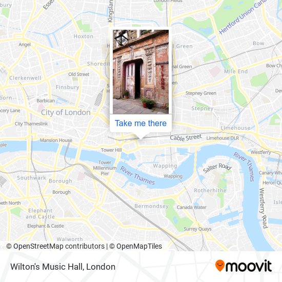 Wilton's Music Hall map