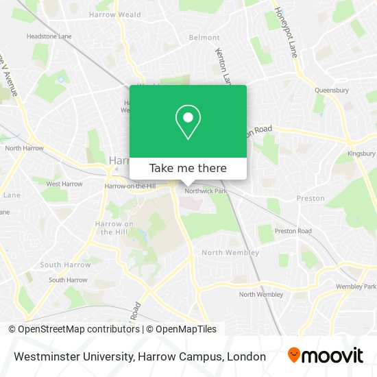 Westminster University, Harrow Campus map