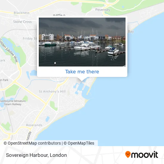 Map Of Sovereign Harbour Eastbourne How To Get To Sovereign Harbour In Eastbourne By Bus Or Train?