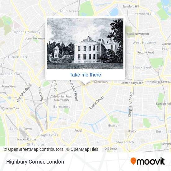 Highbury Corner map
