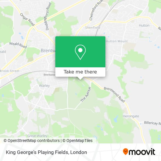 King George's Playing Fields map