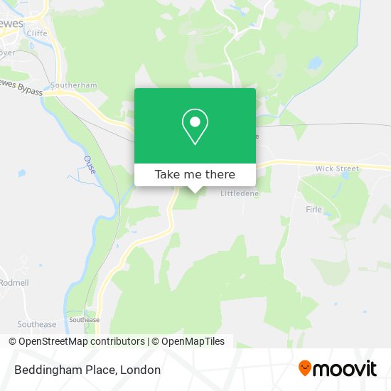 Beddingham Place map