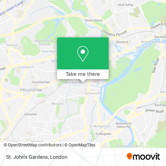 St. John's Gardens map