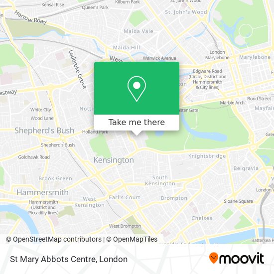 St Mary Abbots Centre map
