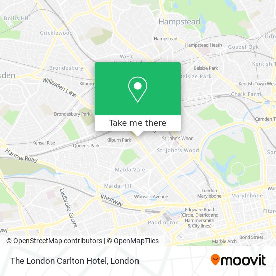 The London Carlton Hotel map