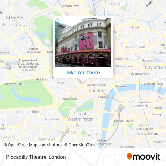 Piccadilly Theatre map