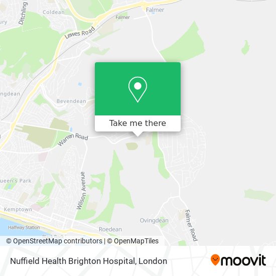 Nuffield Health Brighton Hospital map