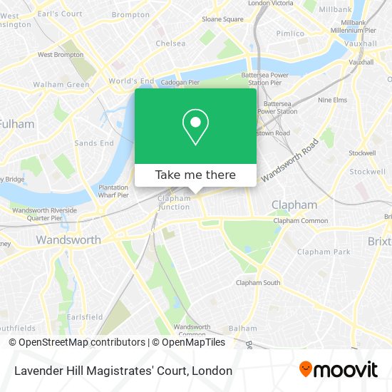 Lavender Hill Magistrates' Court map