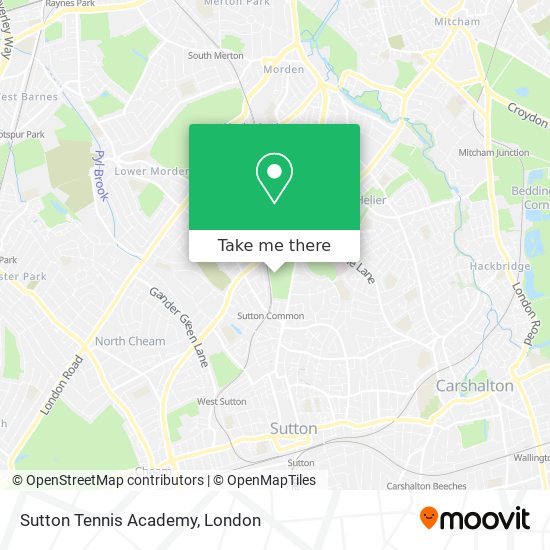 Sutton Tennis Academy map