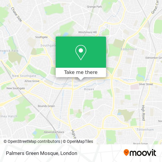 Palmers Green Mosque map