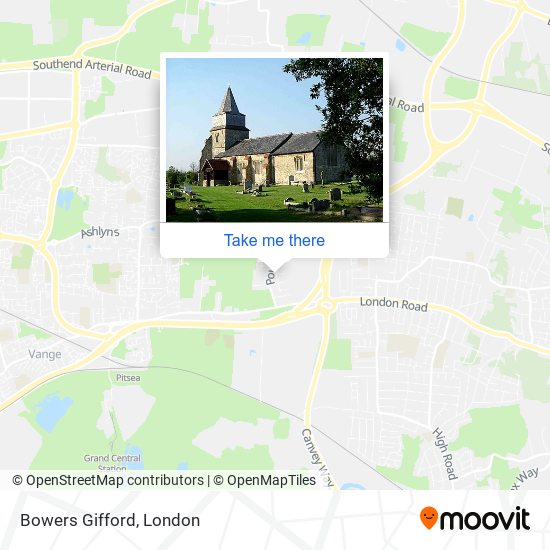 Bowers Gifford map