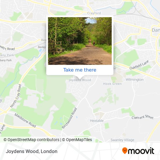 Joydens Wood map