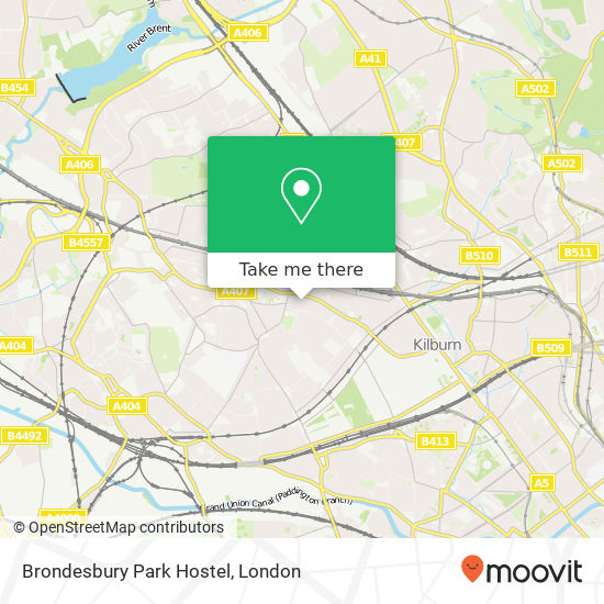 Brondesbury Park Hostel map