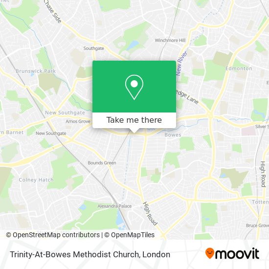 Trinity-At-Bowes Methodist Church map