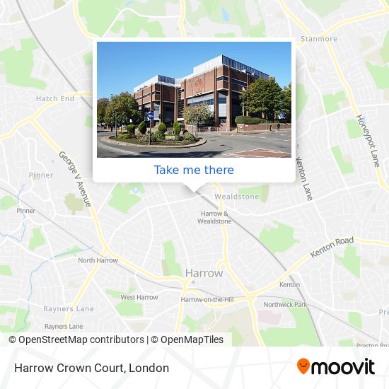 Harrow Crown Court map