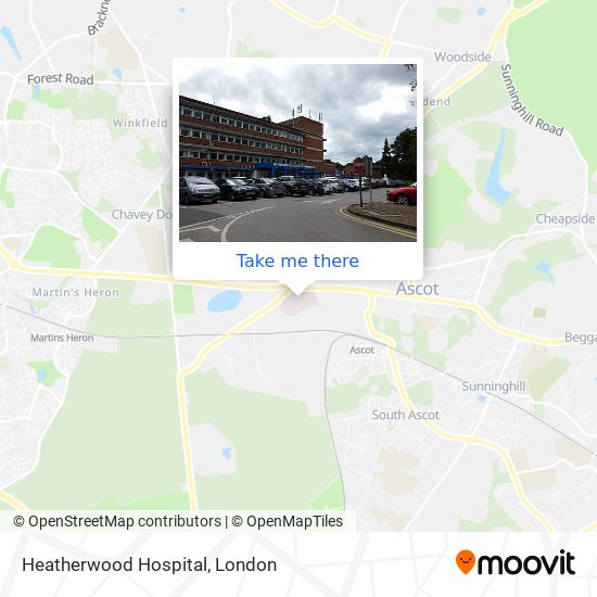 Heatherwood Hospital map
