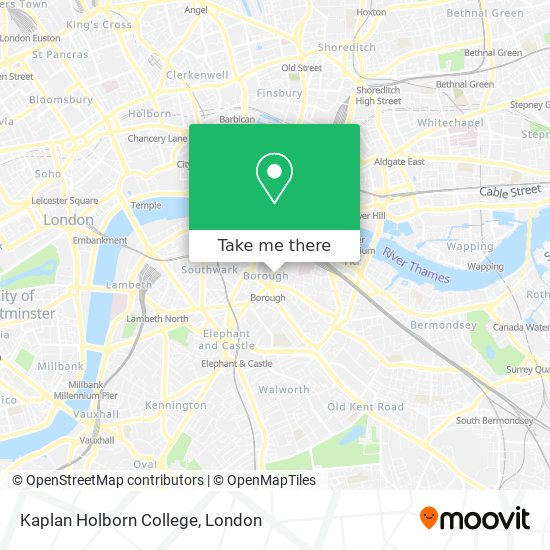 Kaplan Holborn College map
