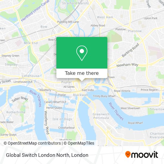 Global Switch London North map