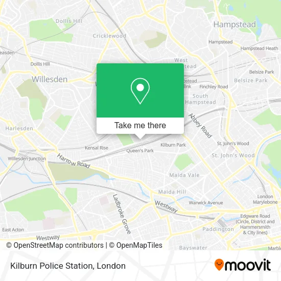 Kilburn Police Station map