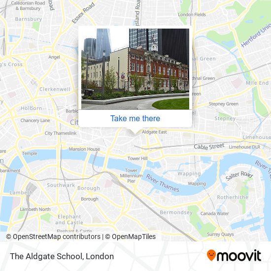 The Aldgate School map