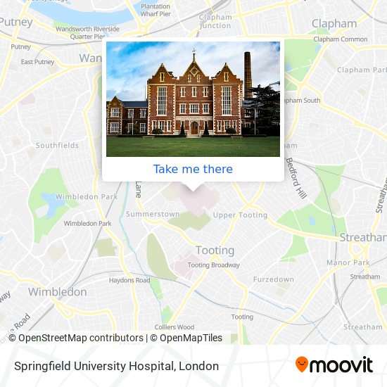 Springfield University Hospital map