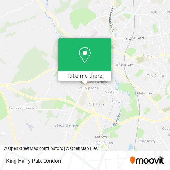 King Harry Pub map