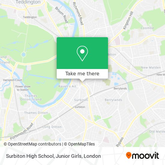 Surbiton High School, Junior Girls map