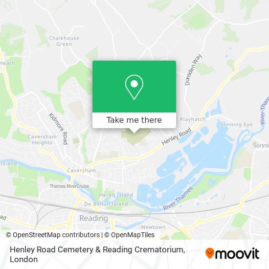 Henley Road Cemetery & Reading Crematorium map