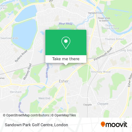 Sandown Park Golf Centre map