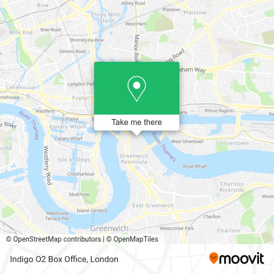 How to Get to Indigo O2 Box Office in North Greenwich by Tube, Train or ...