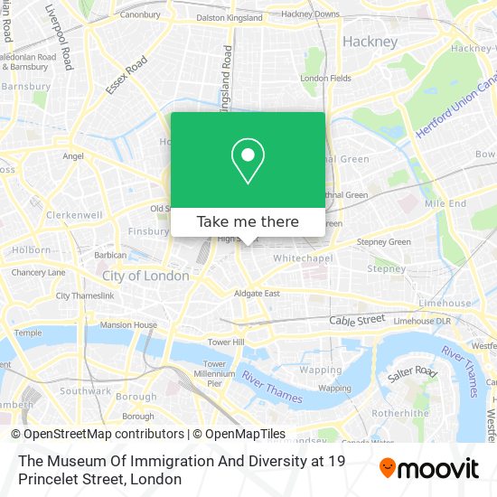 The Museum Of Immigration And Diversity at 19 Princelet Street map