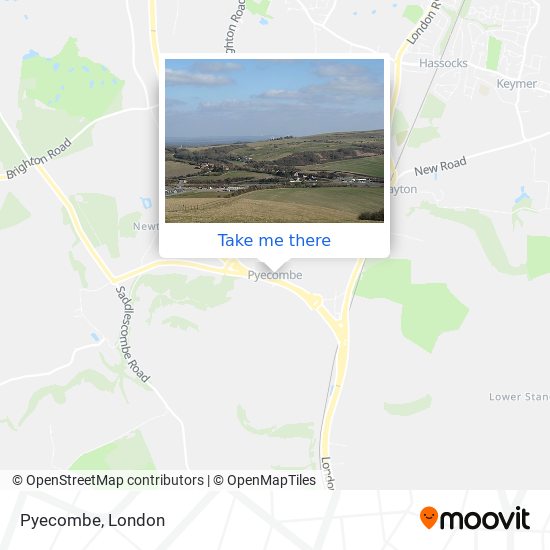 Pyecombe map