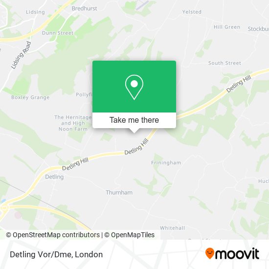 Detling Vor/Dme map
