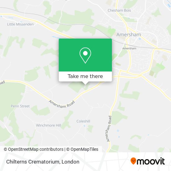 Chilterns Crematorium map