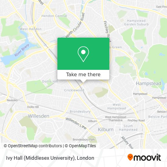 Ivy Hall (Middlesex University) map