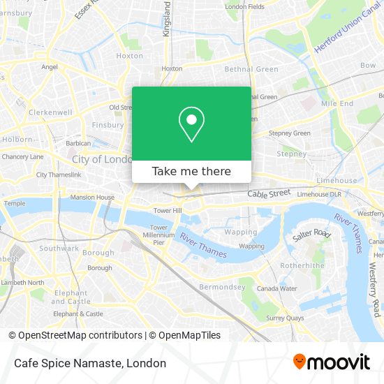 Cafe Spice Namaste map