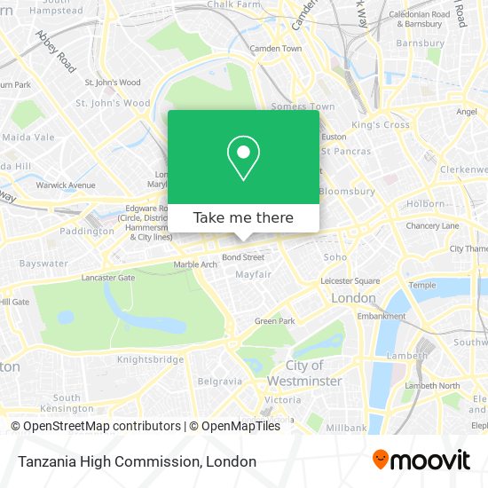 Tanzania High Commission map