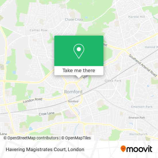 Havering Magistrates Court map